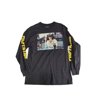 Pulp Fiction Medium Womens T-Shirt Black Yellow Pullover Long Sleeve Graphic